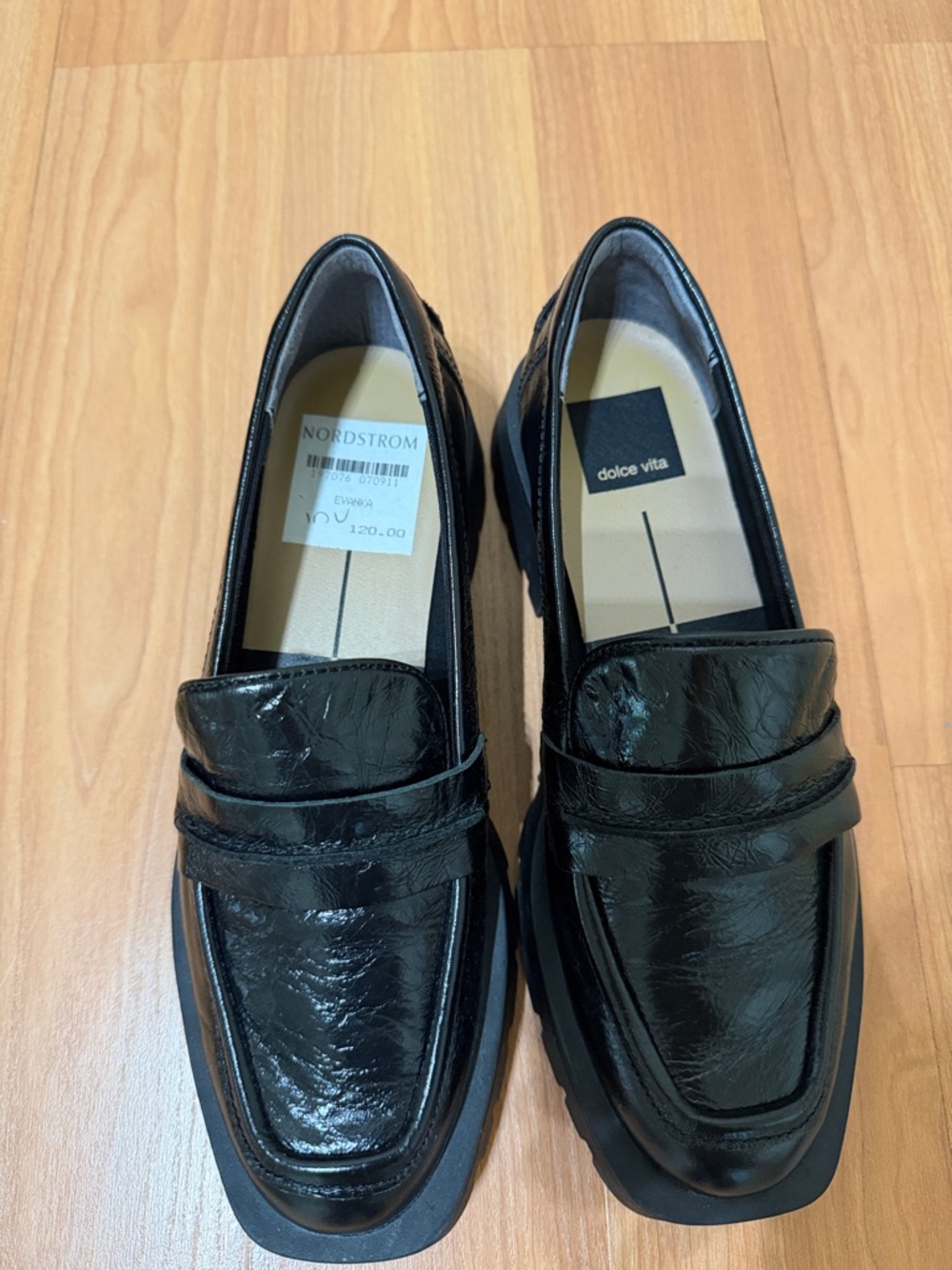Dolce Vita Black Patent Leather Men's Penny Loafers